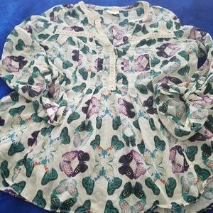 Maeve from Anthropologie butterfly shirt